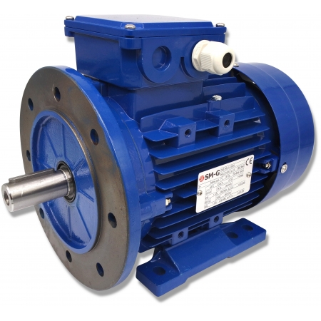 SILNIK ELEKTRYCZNY Z KOŁNIERZEM 1,5kW 400V 1410obr WAŁEK 24mm 3-FAZOWY